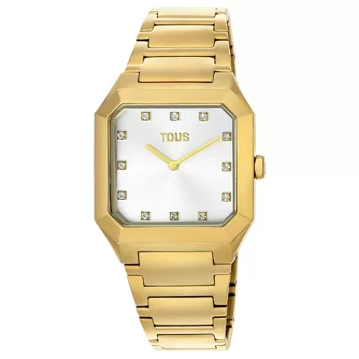 Cheap Analogue watch with gold-colored IPG steel wristband Karat Squared For Her | Analog Watches