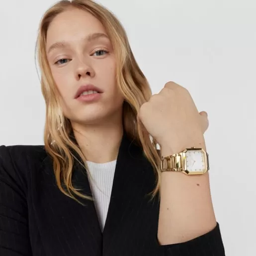 Cheap Analogue watch with gold-colored IPG steel wristband Karat Squared For Her | Analog Watches