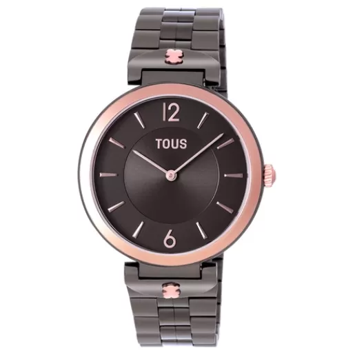 Cheap Analogue watch with gray-colored IP steel and pink-colored IPRG steel wristband S-Band For Her | Analog Watches