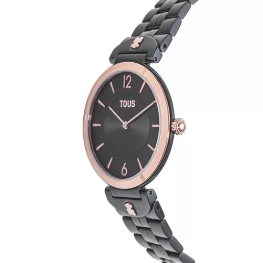 Cheap Analogue watch with gray-colored IP steel and pink-colored IPRG steel wristband S-Band For Her | Analog Watches
