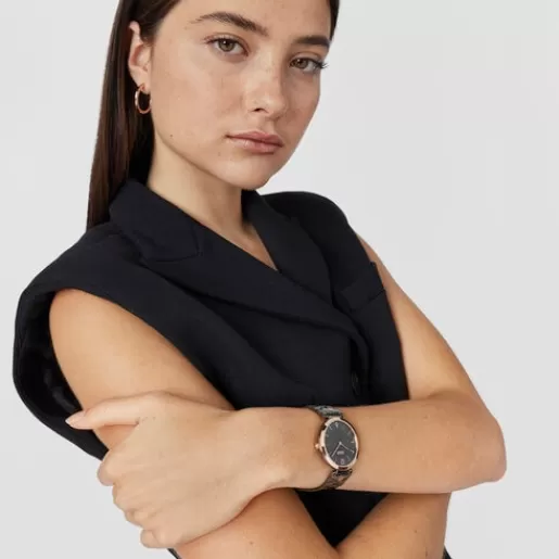 Cheap Analogue watch with gray-colored IP steel and pink-colored IPRG steel wristband S-Band For Her | Analog Watches