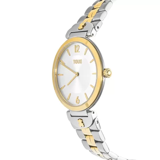 New Analogue watch with steel and gold-colored IPG steel wristband S-Band For Her | Analog Watches