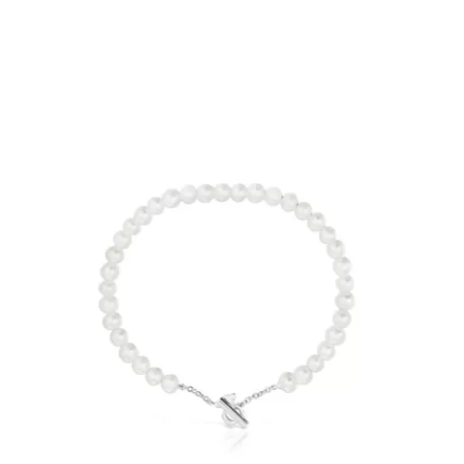 Discount Bangle with cultivated pearls I-Bear Silver Bracelets | Ball Bracelets