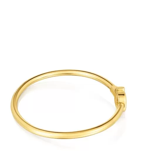 Store Bangle with 18kt gold plating over silver MANIFESTO Silver Bracelets | Bangle Bracelets