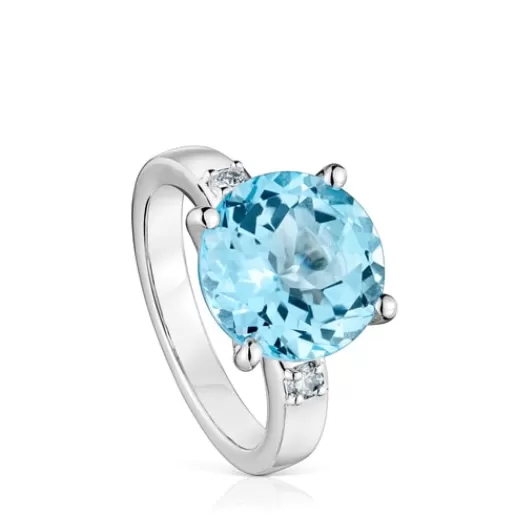 Best Sale Basic Colors Ring with diamond and topaz Silver Rings | Diamond Rings