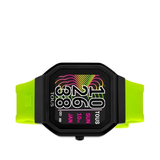 Flash Sale B-Connect Smartwatch with green silicone strap For Her | For Man