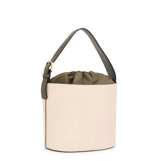 Fashion Beige and khaki Bucket bag Nanda Crossbody Bags