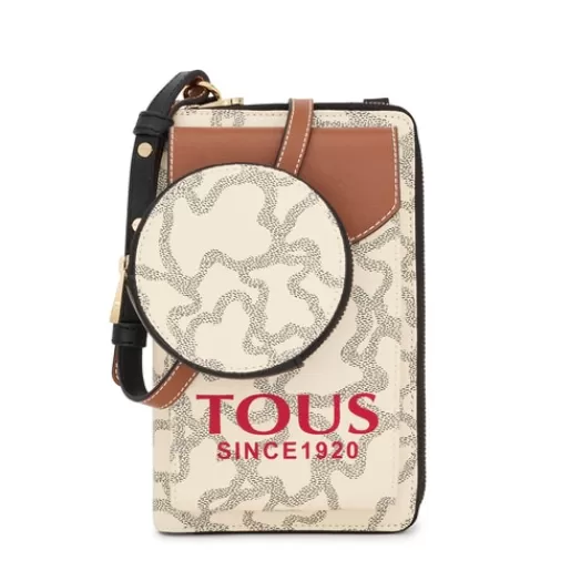 Hot Beige Kaos Icon hanging phone pouch with wallet Crossbody Bags | Wallets & Purses