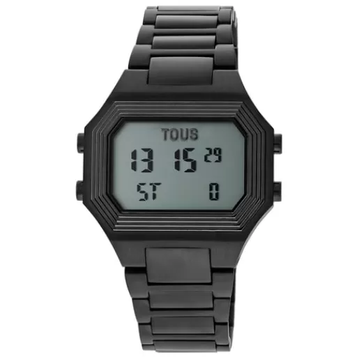 Clearance Bel-Air Digital watch with black IP strap For Her | For Man