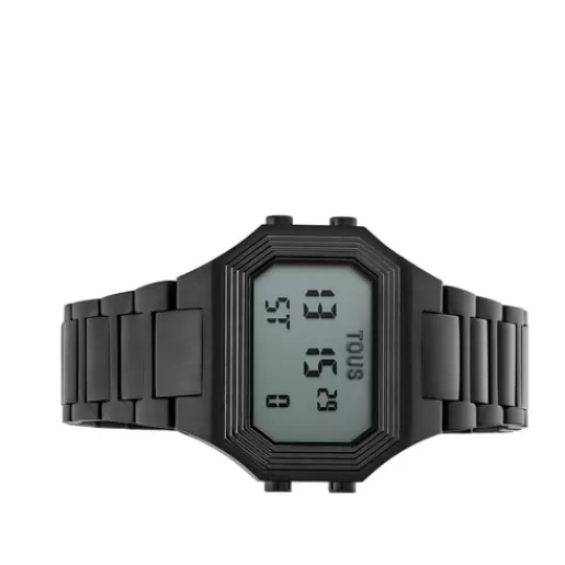 Clearance Bel-Air Digital watch with black IP strap For Her | For Man