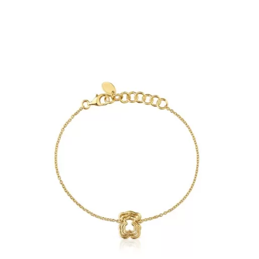 Sale Bickie triple bear chain Bracelet with 18kt gold plating over silver Silver Bracelets | Chain Bracelets