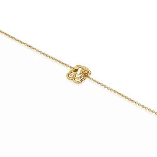 Sale Bickie triple bear chain Bracelet with 18kt gold plating over silver Silver Bracelets | Chain Bracelets