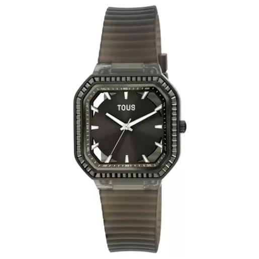 Sale Black IP steel Analogue watch with zirconias Gleam Fresh For Her | Analog Watches