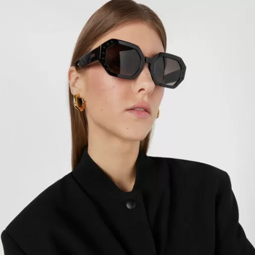 Outlet Black Sunglasses Geometric Sunglasses