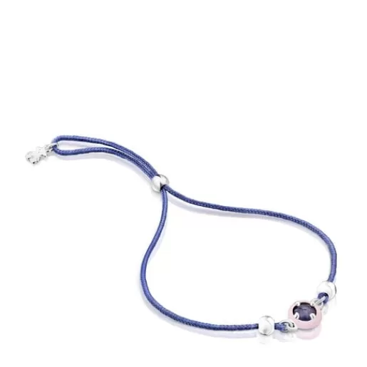 Best Sale Blue cord Vibrant Colors Bracelet with sodalite and enamel Silver Bracelets | Cord And Thread Bracelets