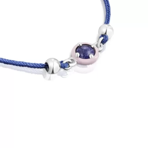 Best Sale Blue cord Vibrant Colors Bracelet with sodalite and enamel Silver Bracelets | Cord And Thread Bracelets