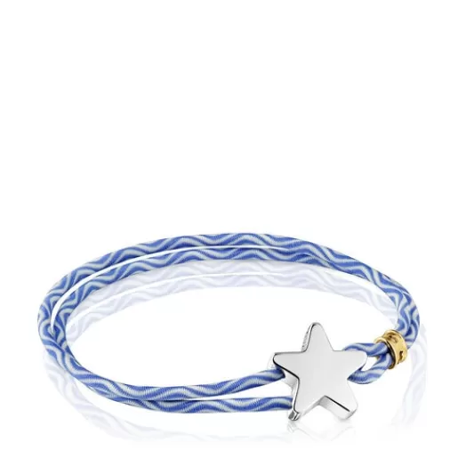 Clearance Blue elastic Bracelet with star Sweet Dolls Kids Silver Bracelets | Cord And Thread Bracelets