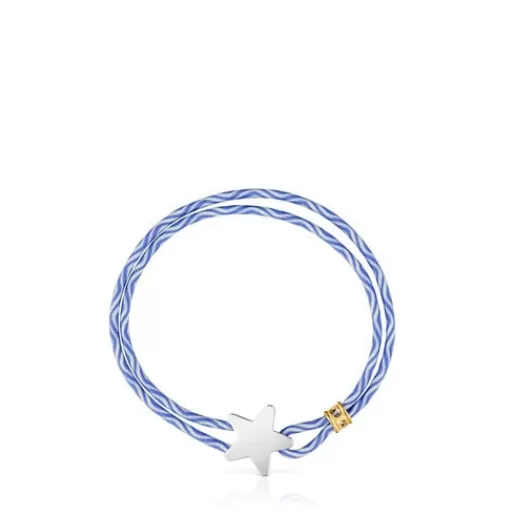 Clearance Blue elastic Bracelet with star Sweet Dolls Kids Silver Bracelets | Cord And Thread Bracelets