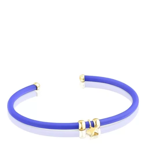 Flash Sale Blue star and silver vermeil St. Tropez Caucho Bracelet Silver Bracelets | Bangle Bracelets