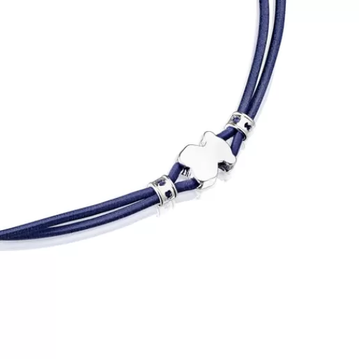 Hot Blue Sweet Dolls Elastic Necklace Kids Silver Necklaces | Short Necklaces