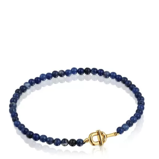 Flash Sale Bracelet with 18kt gold plating over silver and sodalite MANIFESTO Silver Bracelets | Ball Bracelets