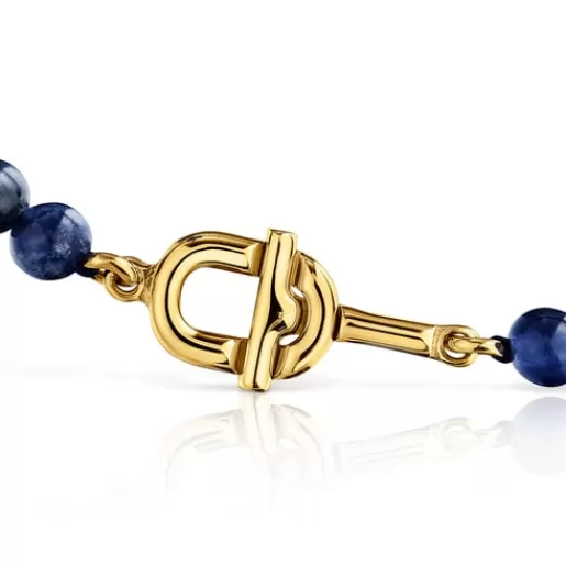 Flash Sale Bracelet with 18kt gold plating over silver and sodalite MANIFESTO Silver Bracelets | Ball Bracelets