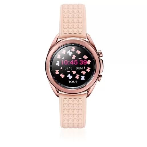 Cheap Bronze IP steel Samsung Galaxy Watch3 by with nude colored silicone strap For Her | Smartwatches