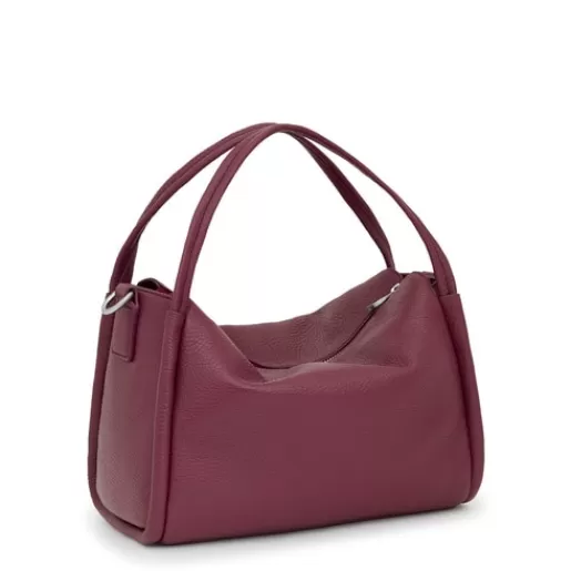 Hot Burgundy leather Miranda City bag Leather Handbags