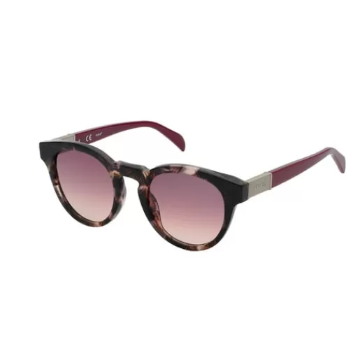 Outlet Burgundy-colored Sunglasses Round Mesh Sunglasses