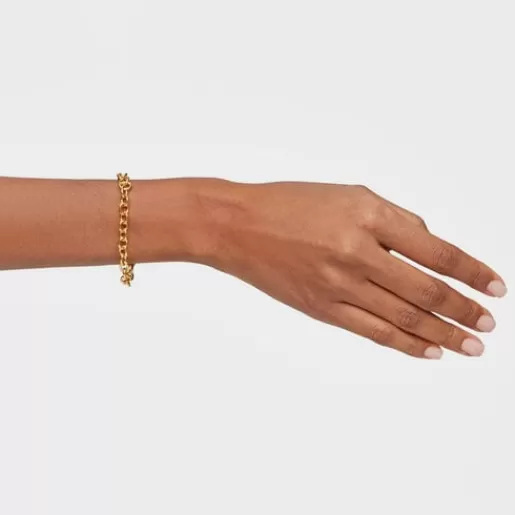 Store Chain bracelet with 18kt gold plating over silver Basics Silver Bracelets | Chain Bracelets