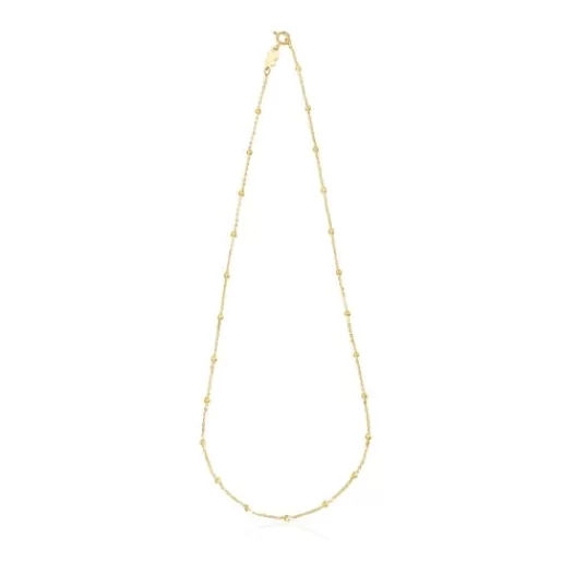 Hot Choker with 18kt gold plating over silver and alternating balls Basics Kids Silver Necklaces | Chokers