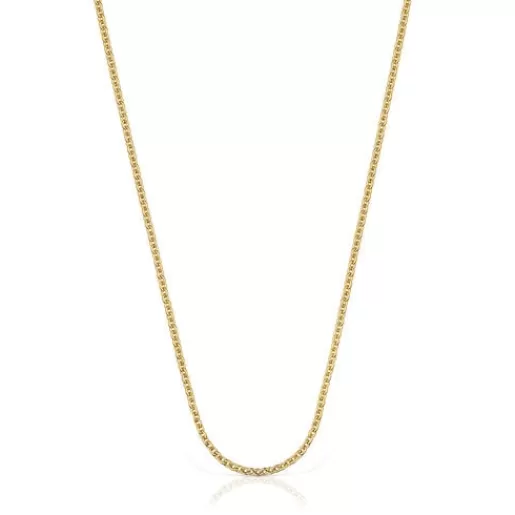 Store Choker with 18kt gold plating over silver measuring 45 cm Chain Silver Necklaces