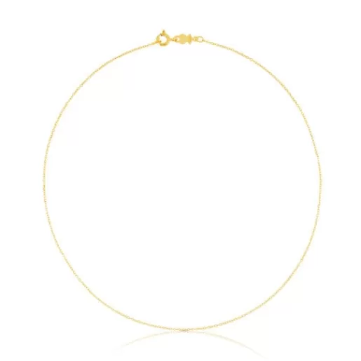 Flash Sale 40 cm Gold Chain Choker with small rings. Gold Necklaces | Chokers