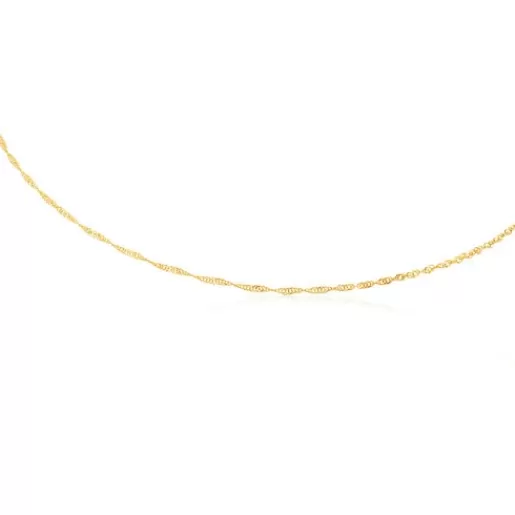 Fashion 45 cm Gold Chain spiral Choker. Gold Necklaces | Chokers