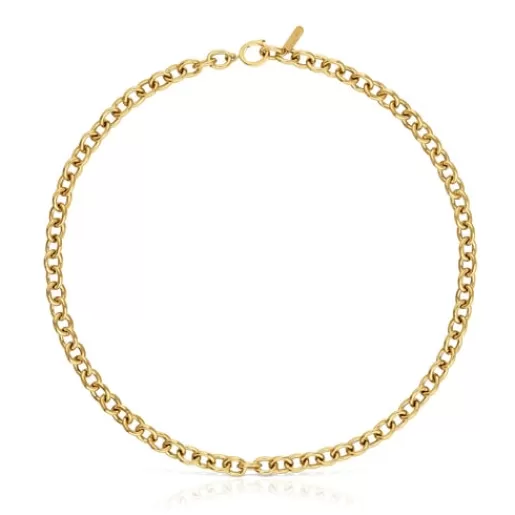 Best Sale Curb chain Choker with 18kt gold plating over silver Cachito Mío Kids Silver Necklaces | Chokers
