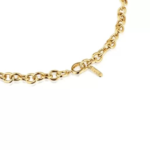 Best Sale Curb chain Choker with 18kt gold plating over silver Cachito Mío Kids Silver Necklaces | Chokers