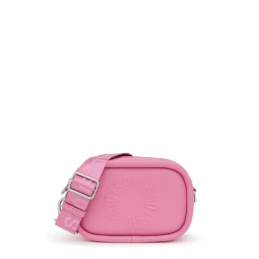 Fashion Dark pink leather Crossbody reporter bag Miranda Crossbody Bags | Leather Handbags