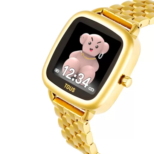 Flash Sale D-Connect Smartwatch with gold-colored IPG steel bracelet For Her | For Man