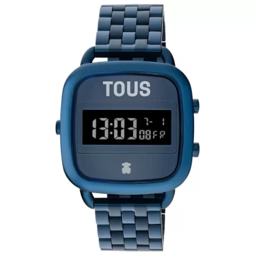 Best Sale D-Logo Digital watch with blue IP strap For Her | For Man