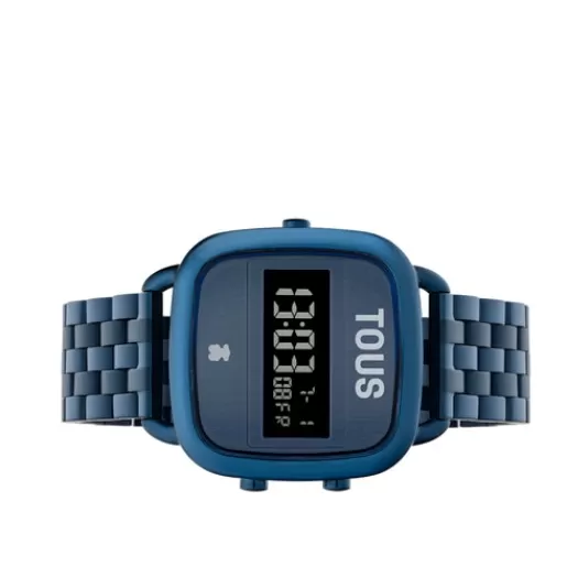 Best Sale D-Logo Digital watch with blue IP strap For Her | For Man