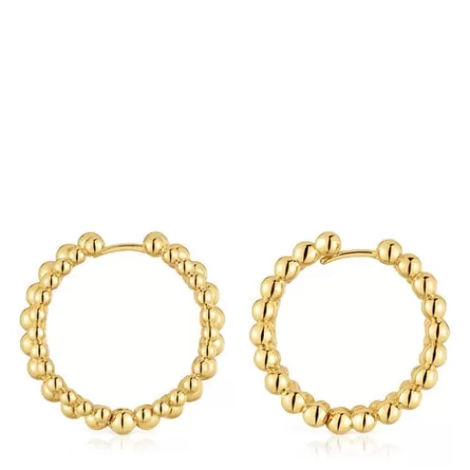Hot Double Hoop earrings with 18kt gold plating over silver Gloss Silver Earrings | Hoop Earrings