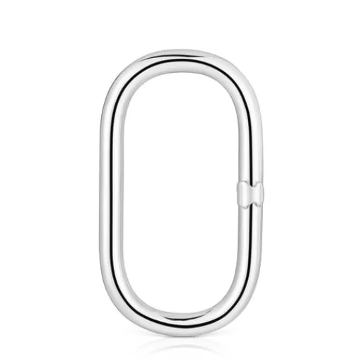 Cheap Extra-large Ring Hold Oval Silver Pendants | Large Pendants