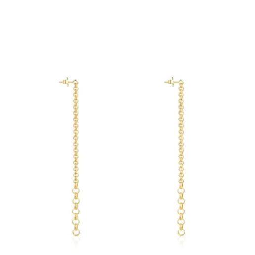 Cheap Extra-long Calin Earrings with rings Silver Earrings | Large Earrings