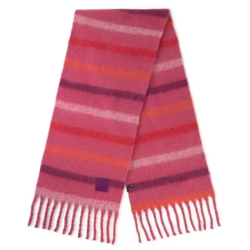 Best Sale Fuchsia Foulard Stripes Scarves & Others