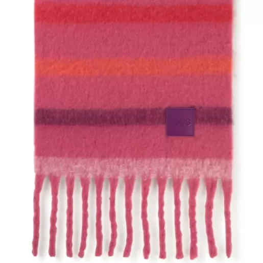 Best Sale Fuchsia Foulard Stripes Scarves & Others