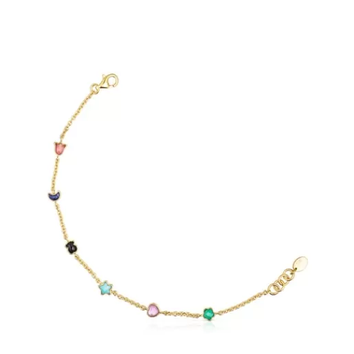 Best Glory Bracelet in Silver Vermeil with five Gemstones. 6 89/100 Silver Bracelets | Chain Bracelets