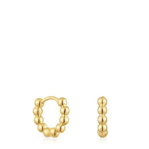 Hot Gloss 10 mm small Hoop earrings with charms with 18kt gold plating over silver Silver Earrings | Hoop Earrings