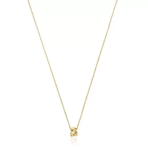 Clearance Gold and bear charm Necklace Bold Bear Gold Necklaces | Short Necklaces