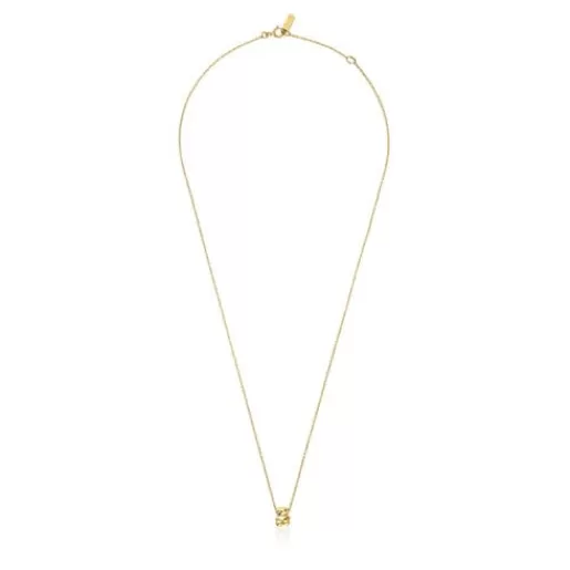 Clearance Gold and bear charm Necklace Bold Bear Gold Necklaces | Short Necklaces