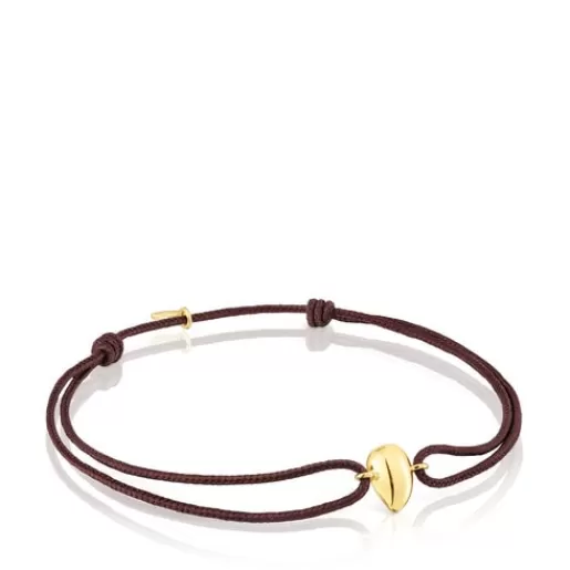 Hot and brown cord Teardrop bracelet Balloon Gold Bracelets | Cord And Thread Bracelets